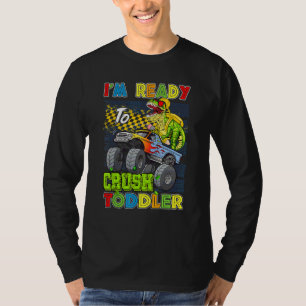 T-shirt Je suis prêt à écraser le camion monstre dinosaure