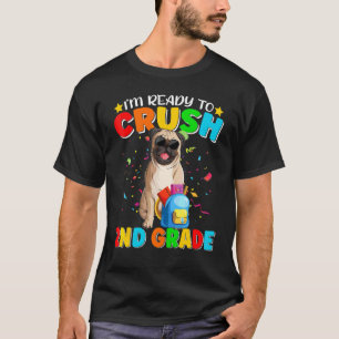 T-shirt Je suis prêt à écraser le chien pug de 2e année re
