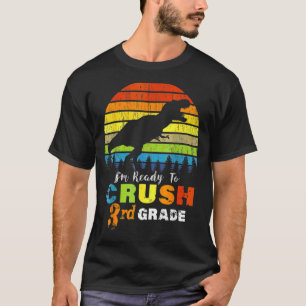 T-shirt Je suis prêt à écraser le dinosaure de 3e année