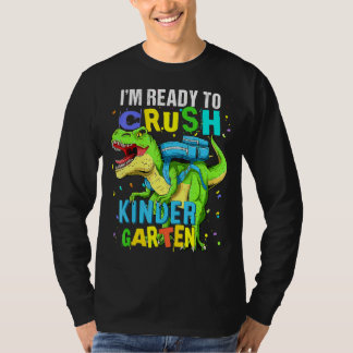 T-shirt Je suis prêt à écraser le dinosaure de jardin d'en