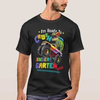T-shirt Je suis prêt à écraser le dinosaure de jardin d'en