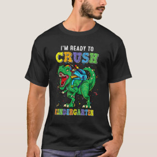 T-shirt Je suis prêt à écraser le dinosaure de jardin d'en