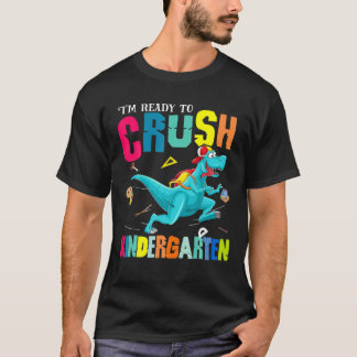 T-shirt Je suis prêt à écraser le dinosaure de jardin d'en