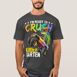 T-shirt Je suis prêt à écraser le dinosaure de jardin d'en