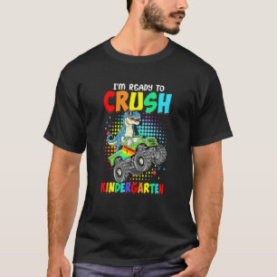 T-shirt Je suis prêt à écraser le dinosaure de jardin d'en