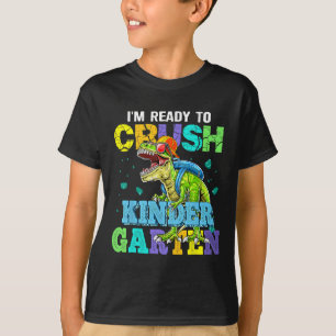 T-shirt Je suis prêt à écraser le dinosaure de jardin d'en