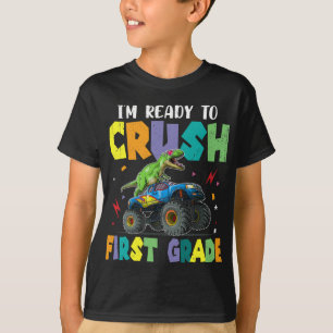T-shirt Je suis prêt à écraser le dinosaure de premièr