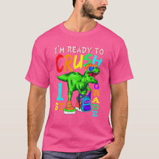 T-shirt Je suis prêt à écraser le dinosaure Rex de 1ère an