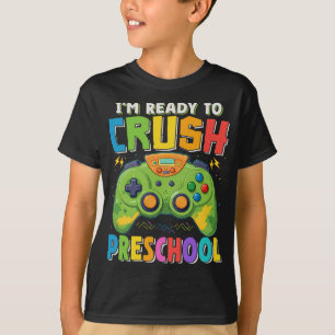 T-shirt Je suis prêt à écraser le gamer préscolaire à l'éc