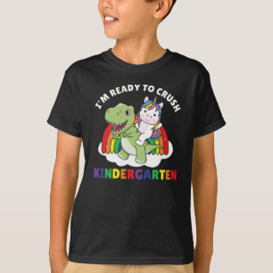 T-shirt Je suis prêt à écraser le jardin d'enfants Dinosau