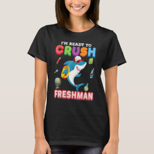 T-shirt Je suis prêt à écraser le requin frais à l'école K