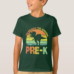 T-shirt Je suis prêt à écraser le T-rex pré-K à l'école