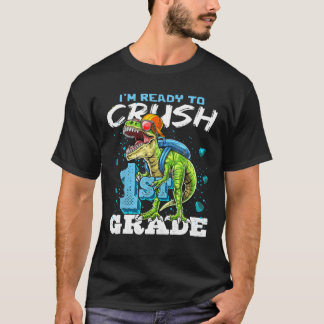 T-shirt Je suis prêt à écraser les dinosaures de 3e année