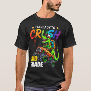 T-shirt Je suis prêt à écraser les dinosaures de camion mo