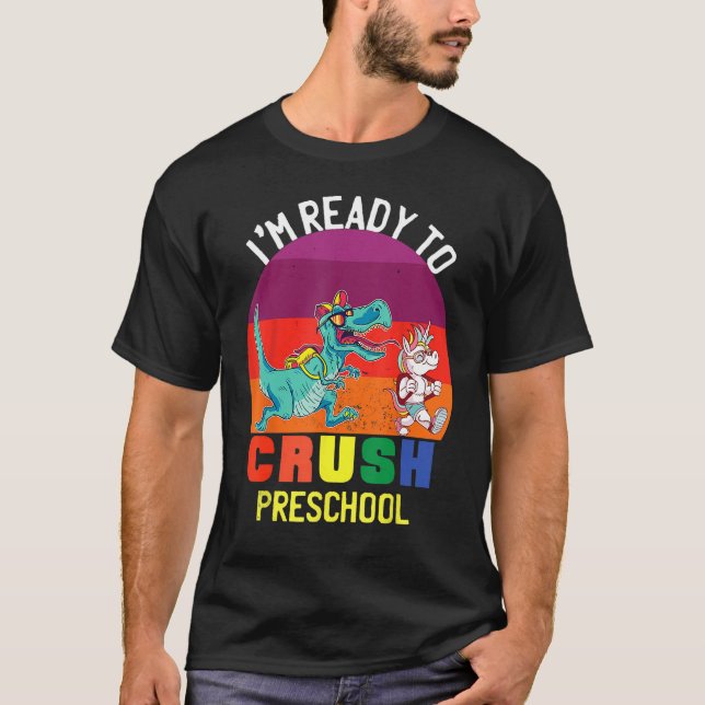 T-shirt Je suis prêt à écraser les enfants de dinosaures p (Devant)