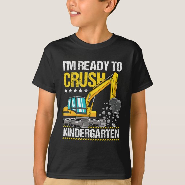 T-shirt Je suis prêt à écraser les véhicules de constructi (Devant)