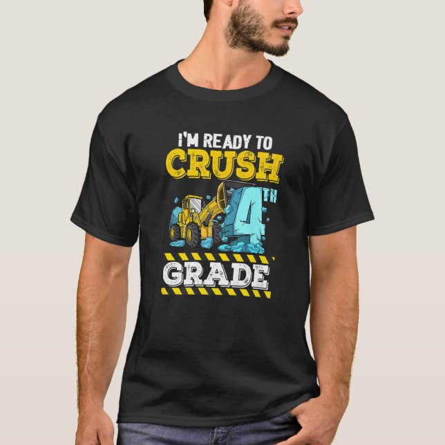 T-shirt Je suis prêt à écraser les véhicules de constructi (Devant)