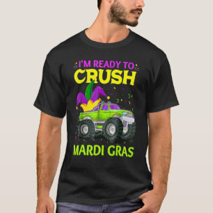 T-shirt Je suis prêt à écraser Mardi Gras Jester Monster T