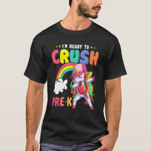 T-shirt Je suis prêt à écraser Pré K Retour À L'École Unic