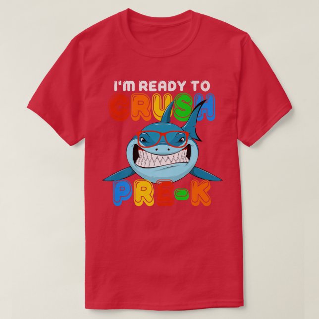 T-shirt Je Suis Prêt À Écraser Prek Funny Shark Lunettes D (Design devant)