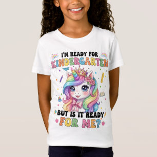 T-Shirt Je suis prêt pour la maternelle Licorne mignonne P