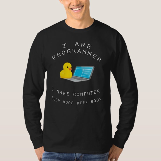 T-shirt Je suis programmeur Beep Boop Duck (Devant)