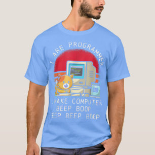 T-shirt Je suis programmeur Cat Cute Beep Boop Retro Vinta
