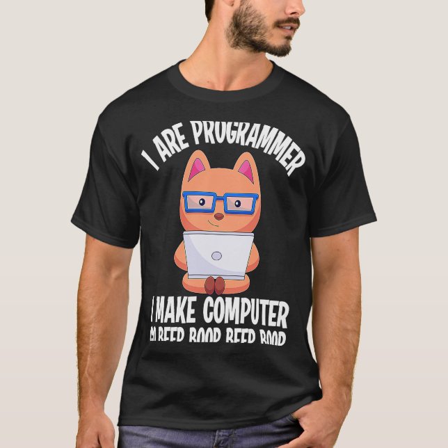 T-shirt Je suis programmeur Cat Engineer Coder Software De (Devant)