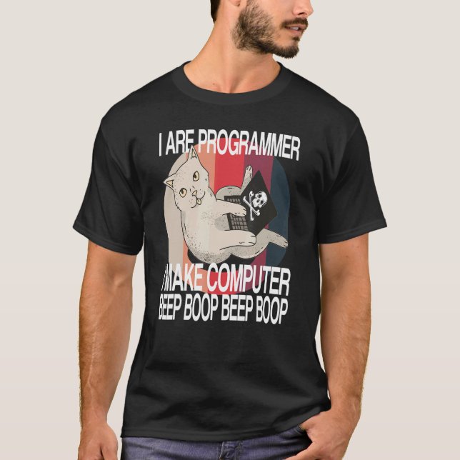 T-shirt Je Suis Programmeur Informatique Cat Software Deve (Devant)