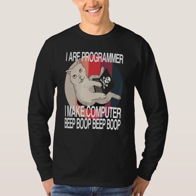 T-shirt Je Suis Programmeur Informatique Cat Software Deve (Devant)