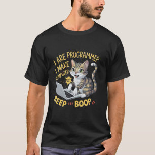 T-shirt Je suis programmeur, je fais bip bip à l'ordinateu
