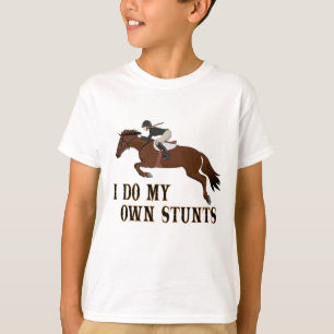 T-shirt Je Suis Propre Stunts Cheval Équitation Fille