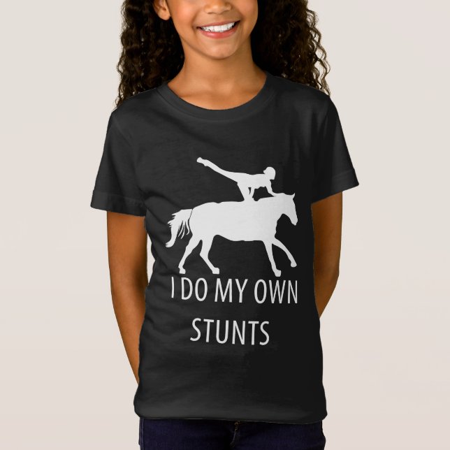 T-Shirt Je Suis Propre Stunts Vaulting Horseriing (Devant)