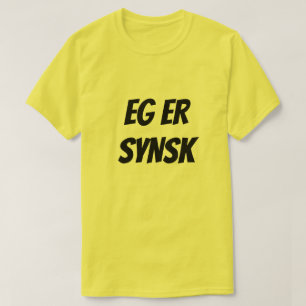 T-shirt Je suis psychique, en norvégien jaune