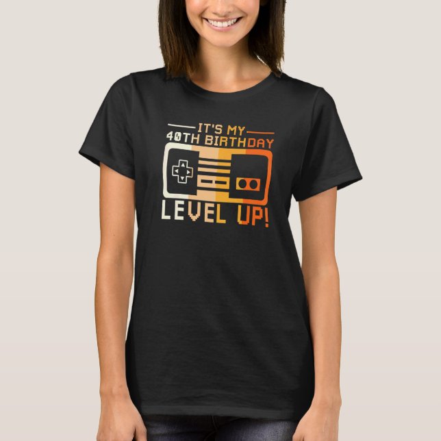 T-shirt Je Suis Quarante Niveau Up Game Controller Jeu Das (Devant)
