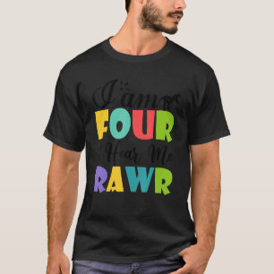 T-shirt Je suis quatre Entendez-moi ruer 4e anniversaire Q