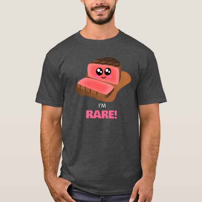 T-shirt Je suis Rare - Cute Steak Pun (Devant)