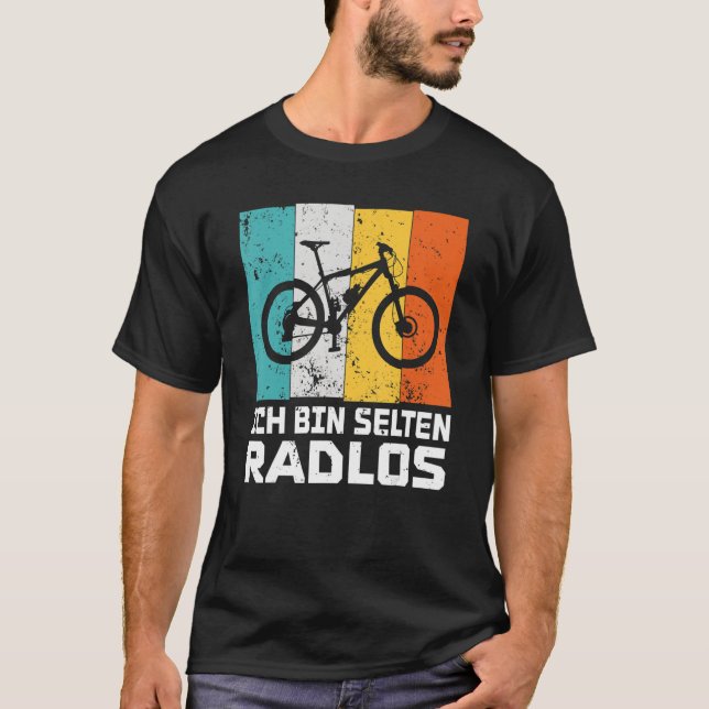 T-shirt Je suis rarement moto sans vélo drôle moto roue mo (Devant)
