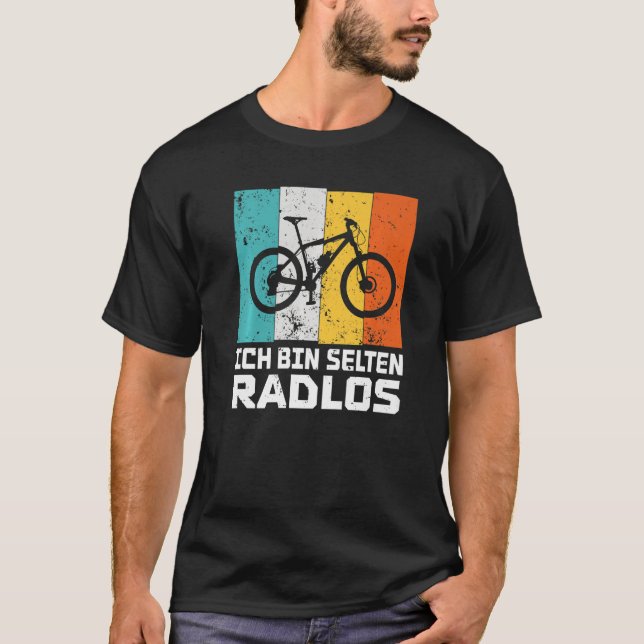 T-shirt Je suis rarement moto sans vélo drôle roue moto Pr (Devant)