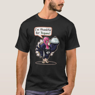 T-shirt Je suis reconnaissant pour les Vegans Thanksgiving