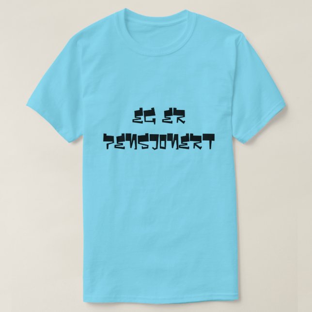 T-shirt Je suis retiré dans norvégien nettoie la couleur (Design devant)