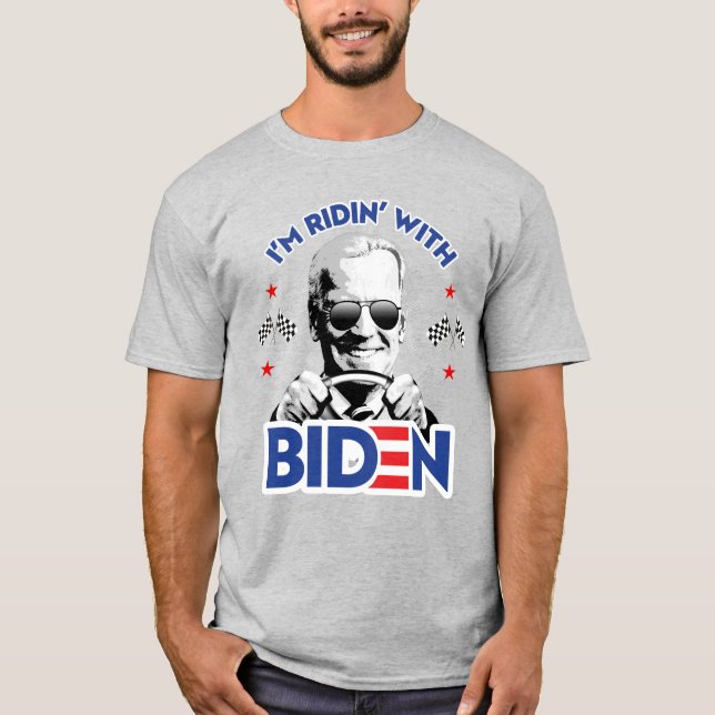 T-SHIRT JE SUIS RIDIN AVEC BIDEN (Devant)