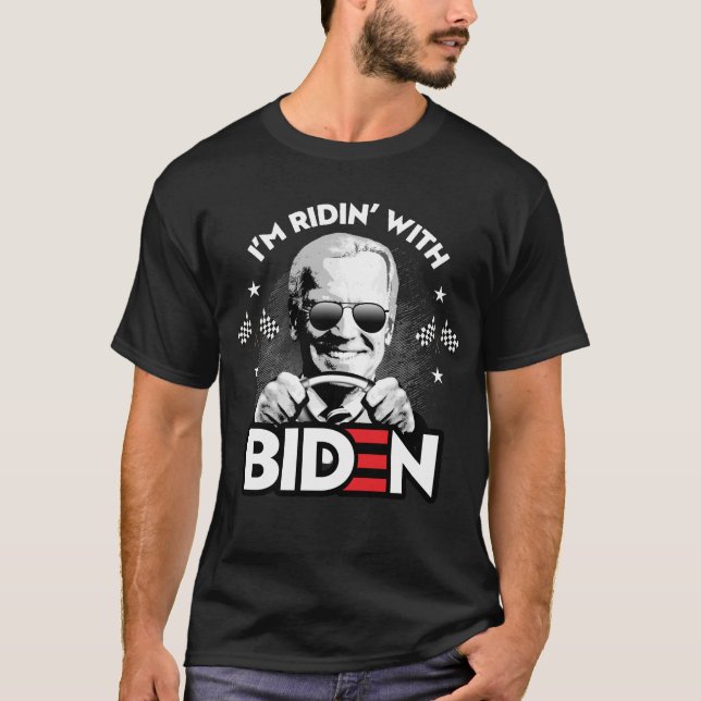 T-SHIRT JE SUIS RIDIN AVEC BIDEN (Devant)
