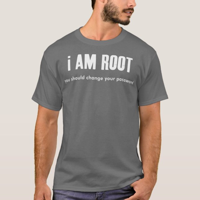 T-shirt Je suis root drôle administrateur système Linu gee (Devant)