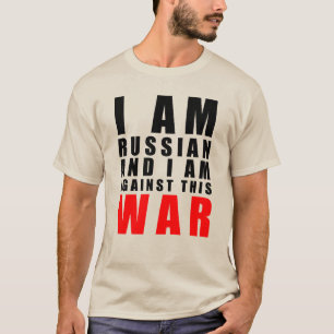T-shirt je suis russe je suis contre cette guerre