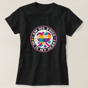 T-shirt Je Suis Sa Voix Autisme Maman - Mois Sensibilisati
