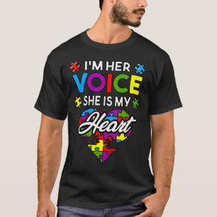 T-shirt Je suis sa voix Elle est mon coeur Sensibilisation