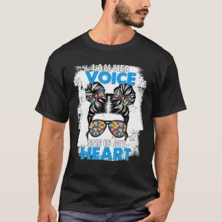 T-shirt Je Suis Sa Voix Elle Est Mon Coeur Sensibilisation