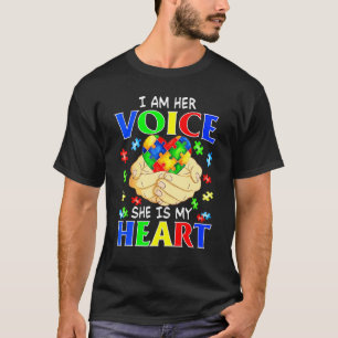 T-shirt Je Suis Sa Voix Elle Est Mon Coeur Sensibilisation