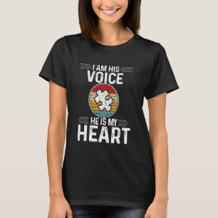 T-shirt Je suis sa voix, il est mon cœur, maman sensibilis